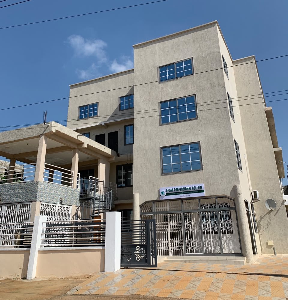 The AFCAB Professional College building in Airport Hills, Accra